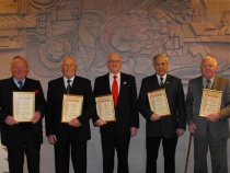 Ludwig Müller, Karl Knöll, Karl Pfirrmann, Ernst Reiter und Richard Scherrer
